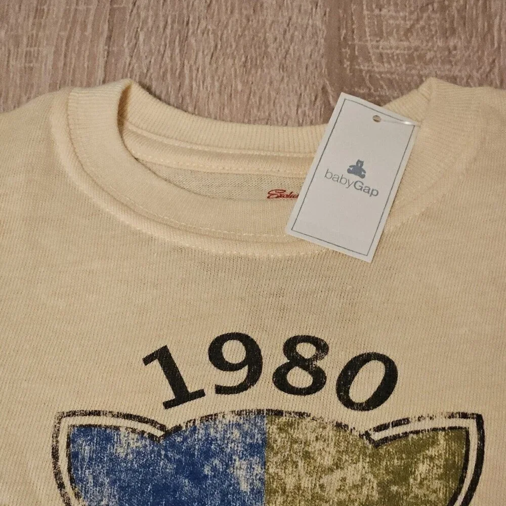 Lot Of 2 Baby Gap Canadian Olympics Vintage Inspired Tshirts Size 5 New Raccoon